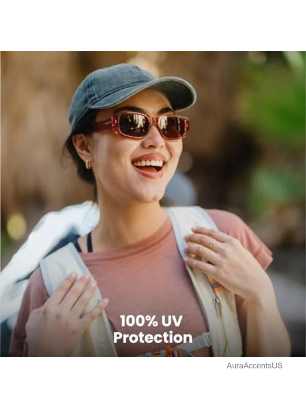Polarized Retro Oval Sunglasses with Adjustable Fit, UV Protection